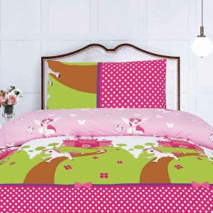 Fairy and pony kids bed sheet