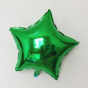 Star Foil Balloon Green