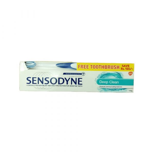 Sensodyne Deep Clean Paste with Free Toothbrush