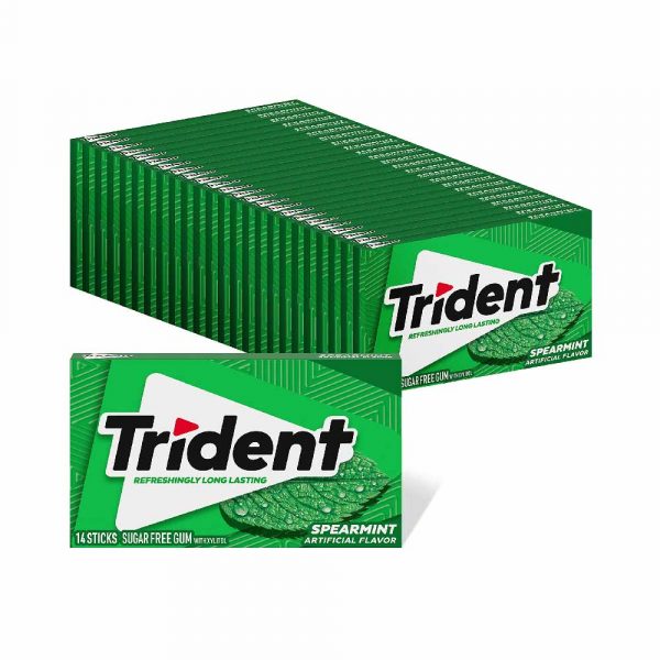 Trident Sugar Free Spearmint Gum 14 Sticks