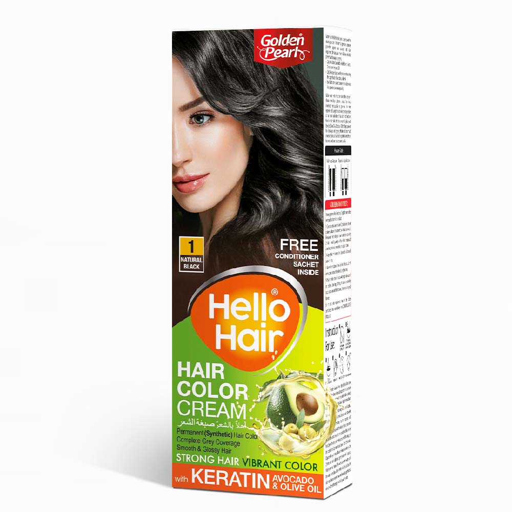 Hello Hair Color Cream Natural Black No 1