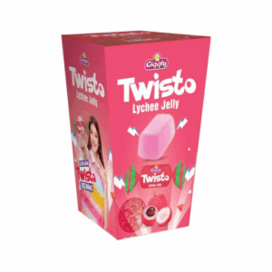 Giggly Big Twisto Lychee Jelly 50 Pieces