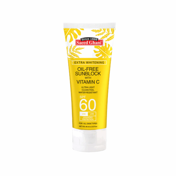 Saeed Ghani Oil Free Sunblock with Vitamin C 60ml - Image 1